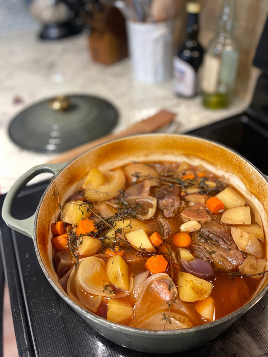 One Pot Dutch Oven Roast with Carrots and Potatoes