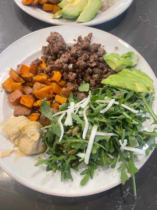 Hot Honey Ground Beef Bowl