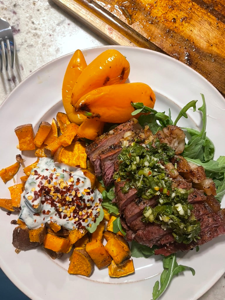 Viral Buttered New York Strip Dinner