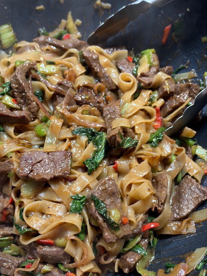 Steak Drunken Noodles (Pad Kee Mao)