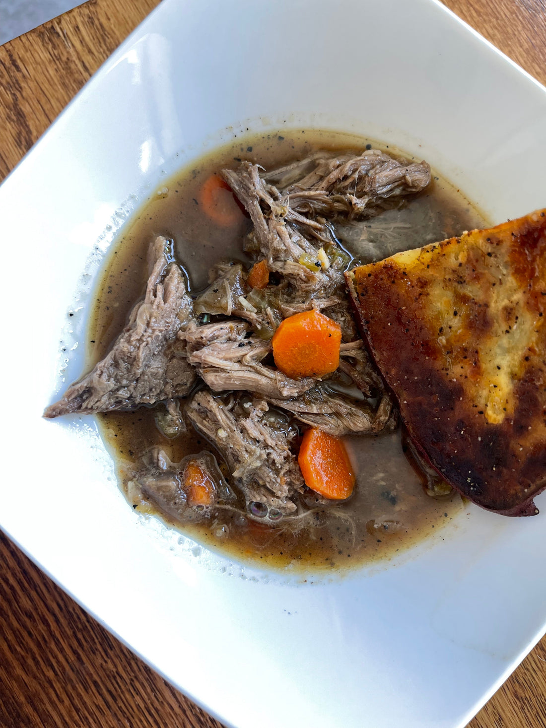 Slow-Roasted Beef Stew with Crispy Japanese Sweet Potatoes