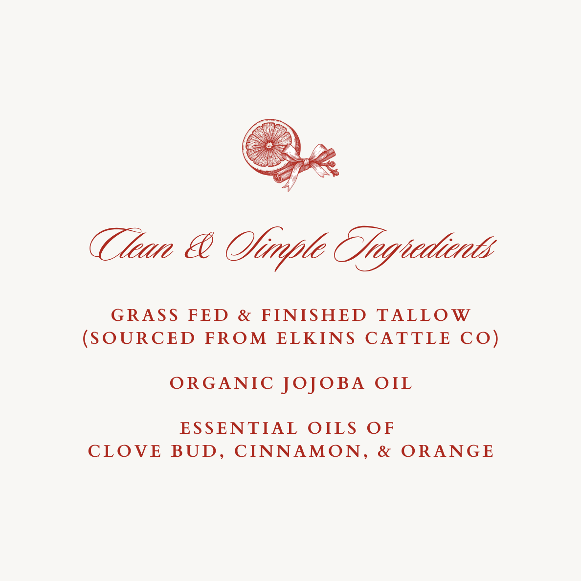 Holiday Spice Tallow Balm 4 oz