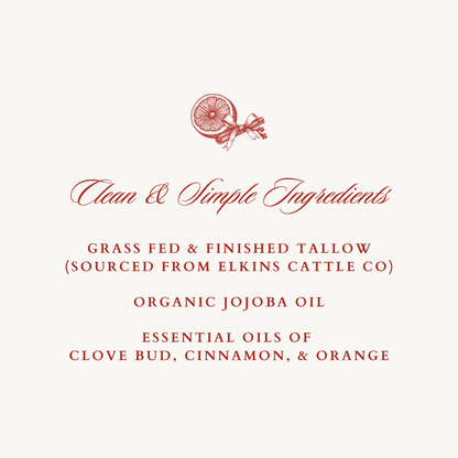 Holiday Spice Tallow Balm 4 oz