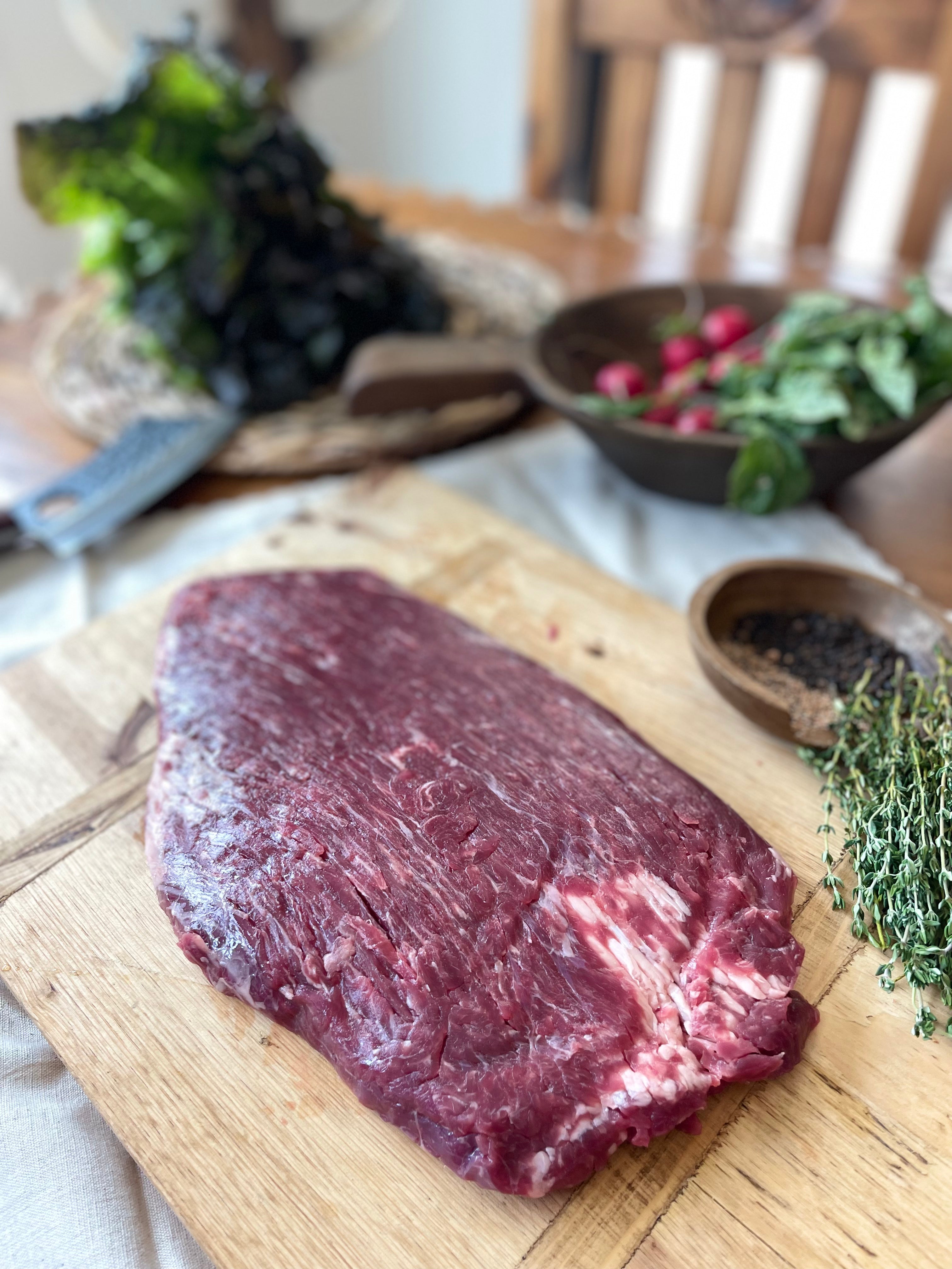Flank Steak | Grass Fed & Finished, USDA Prime, Dry-Aged | Elkins Cattle Co