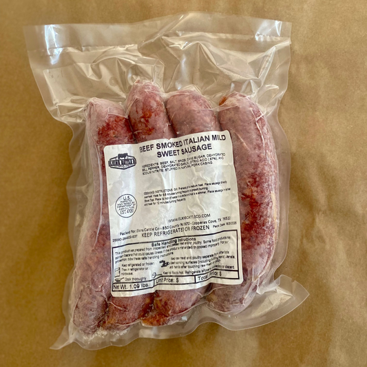 Beef Smoked Italian Mild Sweet Sausage