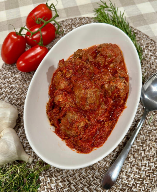 NEW! Meatballs with Homemade Red Sauce