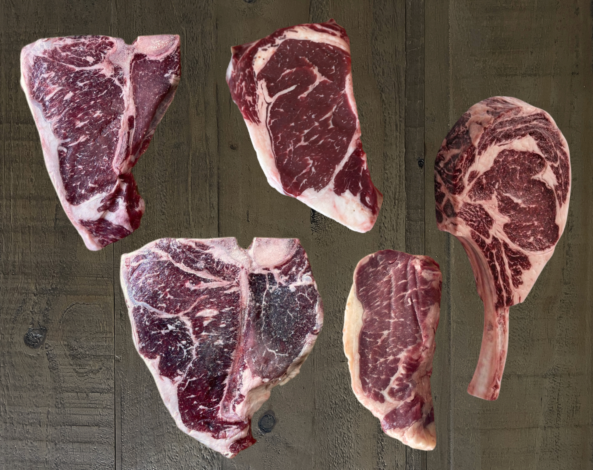 The King's Cut Box featuring large grass-fed premium steak cuts.