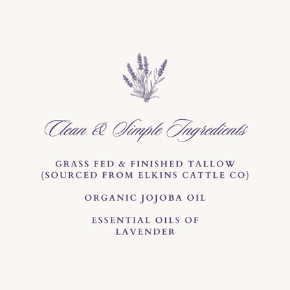 Lay Low- Lavender Tallow Balm 4 oz